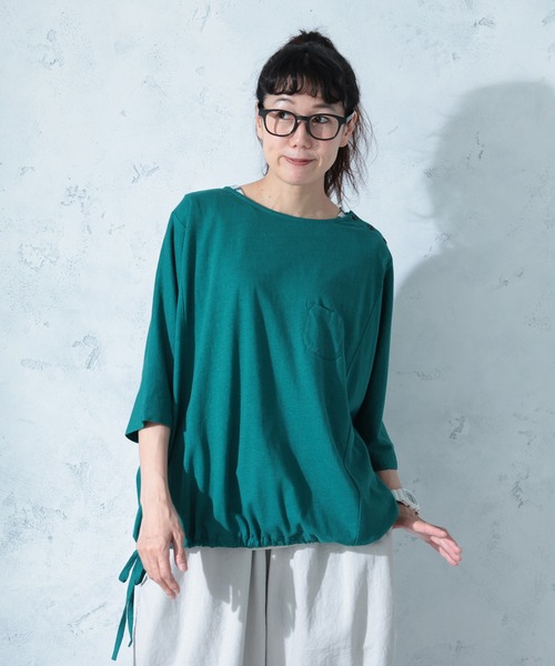 soulberry(ソウルベリー)の「夏をさらり着こなすプルオーバー(Tシャツ/カットソー・レディース・グリーン・L/M/5L/4L/3L/LL)」の12枚目の写真