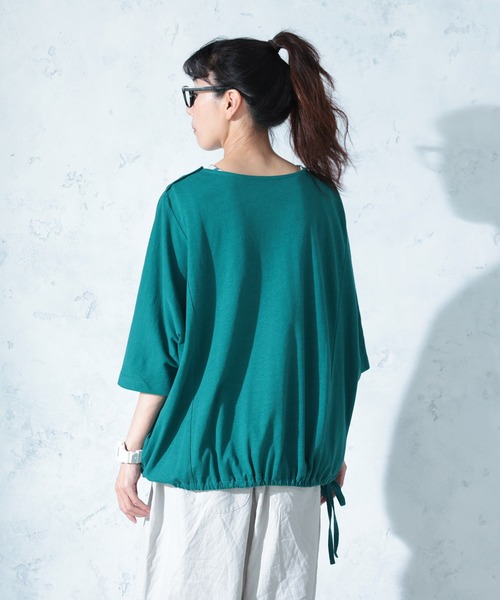 soulberry(ソウルベリー)の「夏をさらり着こなすプルオーバー(Tシャツ/カットソー・レディース・グリーン・L/M/5L/4L/3L/LL)」の2枚目の写真