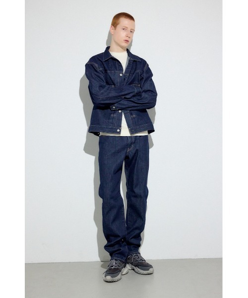 AZUL by moussy(アズールバイマウジー)の「【セットアップ対応】AZUL DENIM ルーズストレート デニム ジーンズ ロングパンツ(デニムパンツ・メンズ・ワンウォッシュ/ブルー・34inch/32inch/30inch/28inch)」の10枚目の写真
