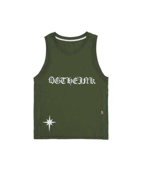 HANG OUTの「X タトゥーイズム オジダインク スリーブレス (カーキ)(Tシャツ/カットソー・メンズ・カーキ・MEDIUM/LARGE/X-LARGE)」の4枚目の写真