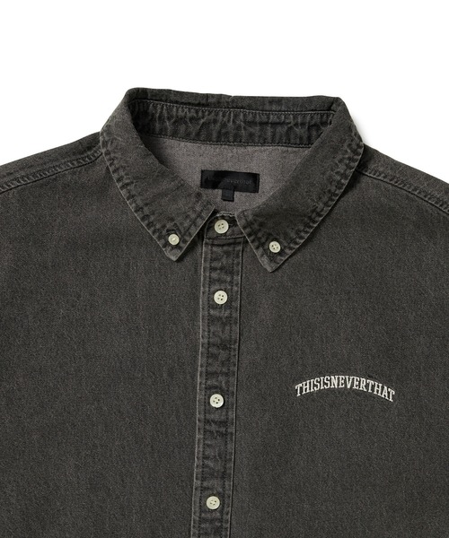 thisisneverthat(ディスイズネバーザット)の「Washed Denim Shirt(シャツ/ブラウス・メンズ・レッド/ダークブラウン/インディゴブルー・M/L/S/XL)」の4枚目の写真