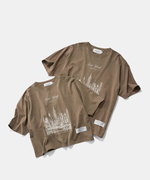 niko and...(ニコアンド)の「【WILLIAM B.ELIOTT】NYCTシャツ(Tシャツ/カットソー・レディース・オフホワイト/ブラウン・MEDIUM/LARGE)」の2枚目の写真
