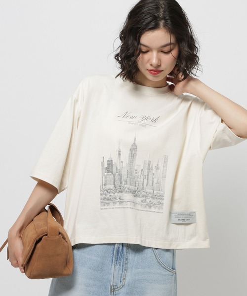 niko and...(ニコアンド)の「【WILLIAM B.ELIOTT】NYCTシャツ(Tシャツ/カットソー・レディース・オフホワイト/ブラウン・MEDIUM/LARGE)」の8枚目の写真