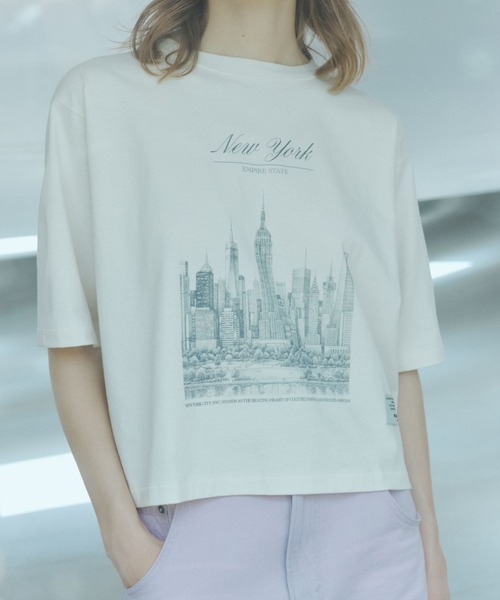 niko and...(ニコアンド)の「【WILLIAM B.ELIOTT】NYCTシャツ(Tシャツ/カットソー・レディース・オフホワイト/ブラウン・MEDIUM/LARGE)」の18枚目の写真