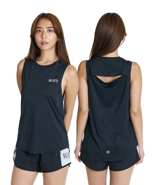 ROXY(ロキシー)の「ROXY FITNESS EARTHY CRISP TANK バックスリットタンクトップ /速乾/UVカット/水陸両用 【2026年秋冬モデル】/ロキシー(タンクトップ・レディース・ブラック系その他/ホワイト/ブラック・SMALL/MEDIUM/LARGE)」の3枚目の写真