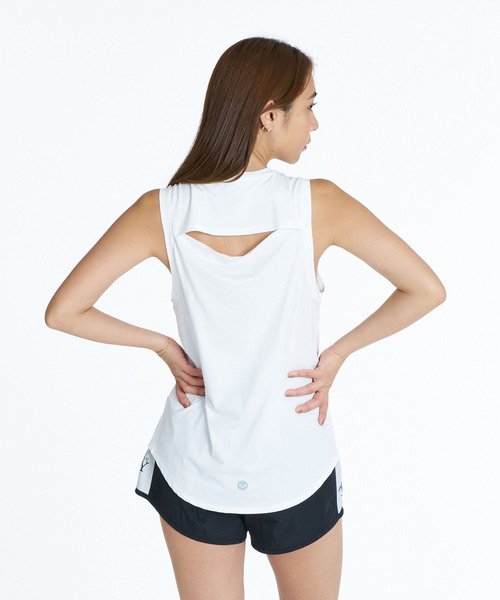ROXY(ロキシー)の「ROXY FITNESS EARTHY CRISP TANK バックスリットタンクトップ /速乾/UVカット/水陸両用 【2026年秋冬モデル】/ロキシー(タンクトップ・レディース・ブラック系その他/ホワイト/ブラック・SMALL/MEDIUM/LARGE)」の5枚目の写真