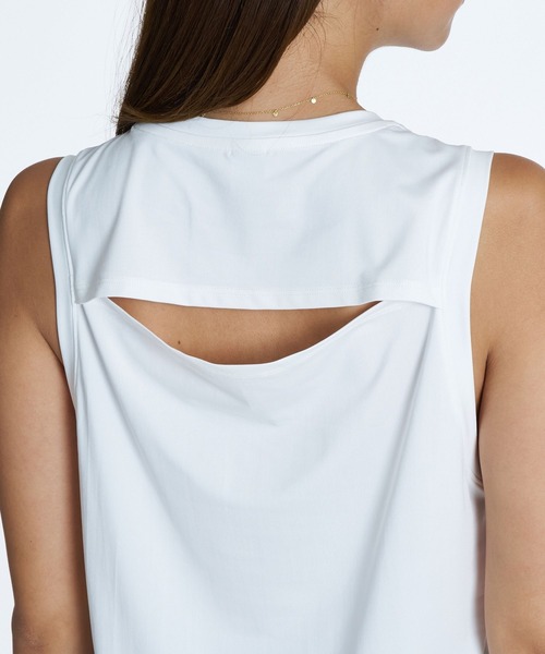 ROXY(ロキシー)の「ROXY FITNESS EARTHY CRISP TANK バックスリットタンクトップ /速乾/UVカット/水陸両用 【2026年秋冬モデル】/ロキシー(タンクトップ・レディース・ブラック系その他/ホワイト/ブラック・SMALL/MEDIUM/LARGE)」の9枚目の写真