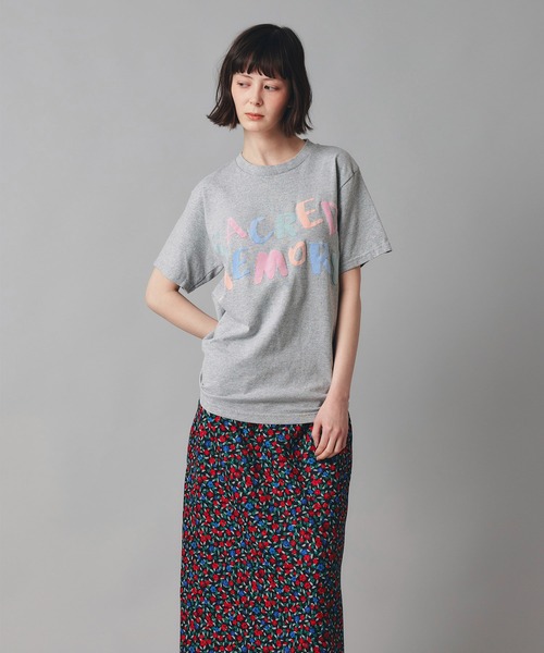 AT THE TRNK(アットザトランク)の「カラフルフロッキー プリント Tシャツ AT THE TRNK(Tシャツ/カットソー・レディース・グレー/ピンク・M)」の6枚目の写真