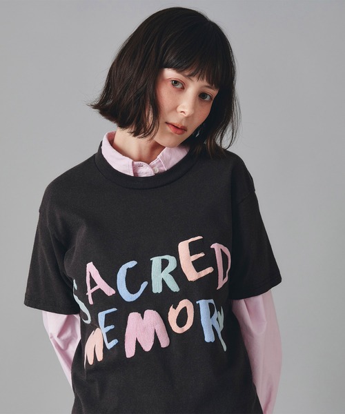 AT THE TRNK(アットザトランク)の「カラフルフロッキー プリント Tシャツ AT THE TRNK(Tシャツ/カットソー・レディース・グレー/ピンク・M)」の18枚目の写真