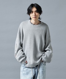 DANKE SCHON | DankeSchon/ダンケシェーン/COTTON WJQ STUDS CREWNECK(ニット/セーター)
