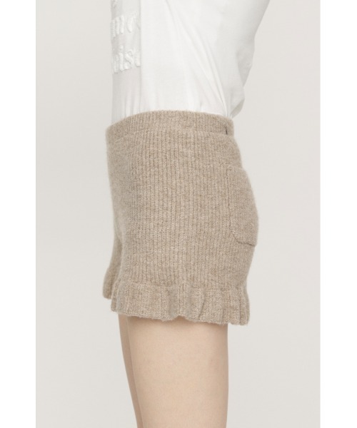 SLY(スライ)の「FRILL KNIT S/PT フリルニットショートパンツ 秋服 ニットパンツ(スラックス・レディース・ブラック/ベージュ/ダークグレー・FREE)」の19枚目の写真
