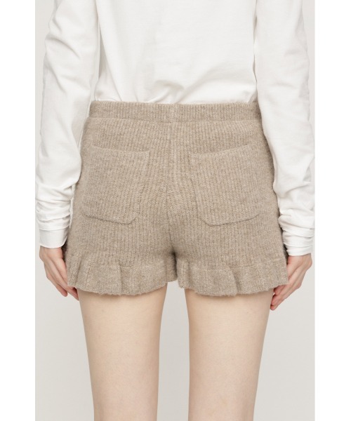 SLY(スライ)の「FRILL KNIT S/PT フリルニットショートパンツ 秋服 ニットパンツ(スラックス・レディース・ブラック/ベージュ/ダークグレー・FREE)」の20枚目の写真