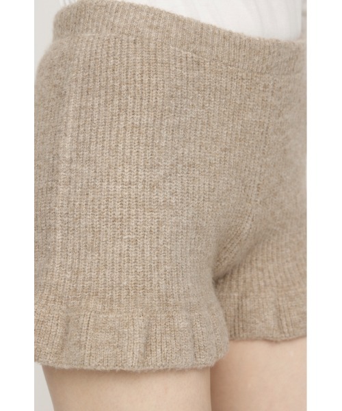 SLY(スライ)の「FRILL KNIT S/PT フリルニットショートパンツ 秋服 ニットパンツ(スラックス・レディース・ブラック/ベージュ/ダークグレー・FREE)」の21枚目の写真