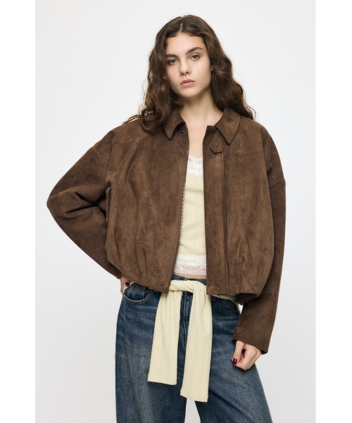 MOUSSY(マウジー)の「【26年AW新作】F/SUEDE PUFFER ブルゾン(ブルゾン・レディース・ブラウン/ネイビー/カーキ・FREE)」の4枚目の写真