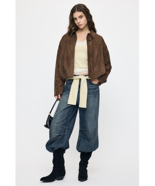 MOUSSY(マウジー)の「【26年AW新作】F/SUEDE PUFFER ブルゾン(ブルゾン・レディース・ブラウン/ネイビー/カーキ・FREE)」の5枚目の写真