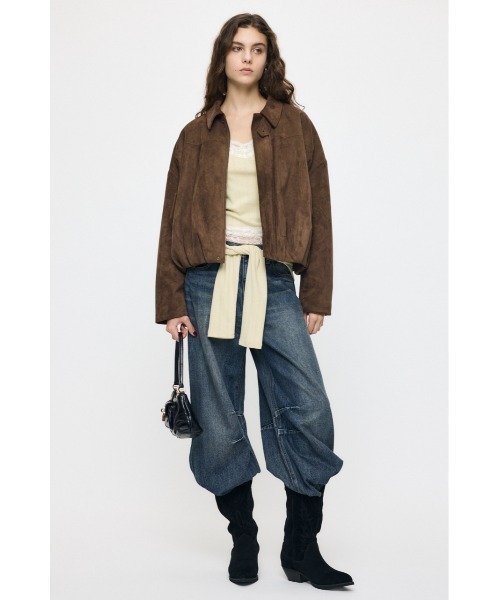MOUSSY(マウジー)の「【26年AW新作】F/SUEDE PUFFER ブルゾン(ブルゾン・レディース・ブラウン/ネイビー/カーキ・FREE)」の6枚目の写真