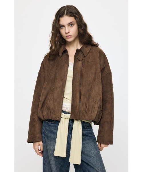 MOUSSY(マウジー)の「【26年AW新作】F/SUEDE PUFFER ブルゾン(ブルゾン・レディース・ブラウン/ネイビー/カーキ・FREE)」の9枚目の写真