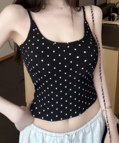 FLINEA(フリネア)の「ドット柄キャミソールカップ付き(キャミソール・レディース・ホワイト/イエロー/ブラック/グレー・FREE)」の22枚目の写真