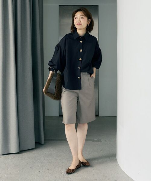 le.coeur blanc(ルクールブラン)の「TORRAZZO DONNA別注 ビジューギャザーシャツ(シャツ/ブラウス・レディース・ネイビー/ホワイト・38)」の22枚目の写真