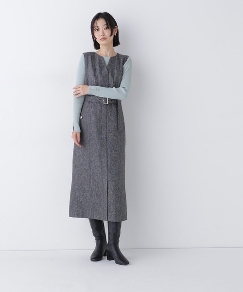 NATURAL BEAUTY BASIC(ナチュラルビューティーベーシック)の「ナロージャンスカ(ジャンパースカート・レディース・ブラック系その他2/ベージュ系その他・MEDIUM/SMALL/X-SMALL)」の3枚目の写真