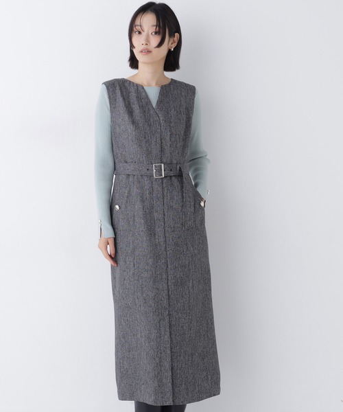 NATURAL BEAUTY BASIC(ナチュラルビューティーベーシック)の「ナロージャンスカ(ジャンパースカート・レディース・ブラック系その他2/ベージュ系その他・MEDIUM/SMALL/X-SMALL)」の6枚目の写真