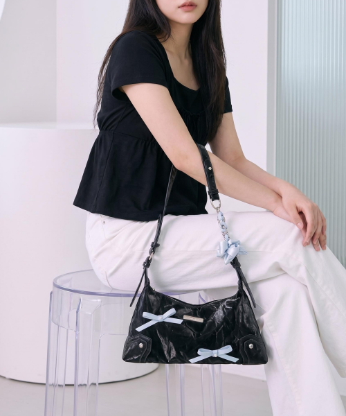 LA MODE MAQI(ラモードマキ)の「バレエコアルックリボンボウタイチェーンショルダーバッグ(ショルダーバッグ・レディース・その他・FREE)」の11枚目の写真