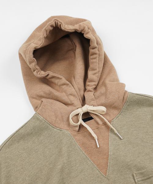 FRIZMWORKS（フリズムワークス）の「COLOR BLOCK POCKET HOODY _ MUSTARD（パーカー・メンズ・その他・SMALL/MEDIUM/LARGE/X-LARGE）」の3枚目の写真