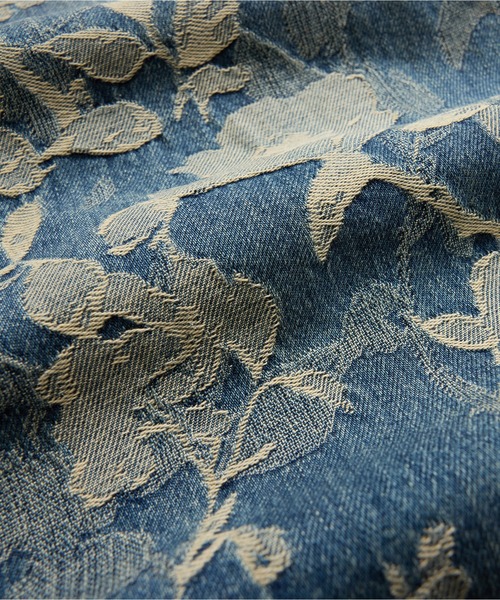 HOOK（フック）の「HOOK 花柄レースウォッシュワイドカーブデニムパンツ（デニムパンツ・メンズ・ブルー・S/M/L）」の15枚目の写真