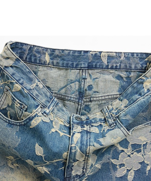 HOOK（フック）の「HOOK 花柄レースウォッシュワイドカーブデニムパンツ（デニムパンツ・メンズ・ブルー・S/M/L）」の18枚目の写真