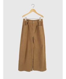 Tuck corduroy wide pants