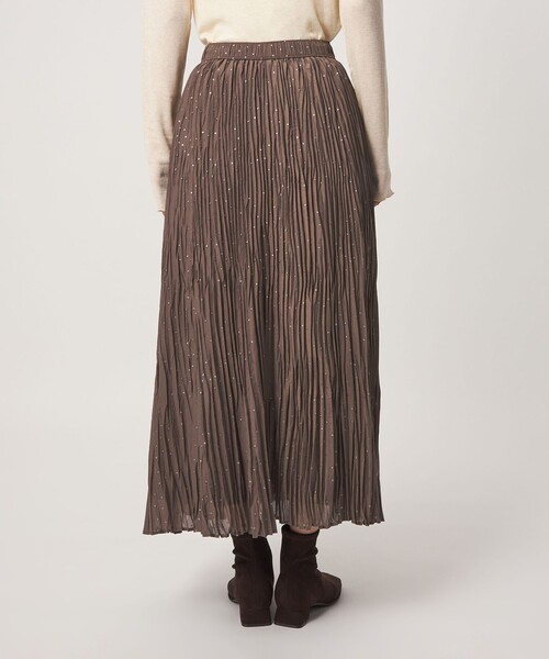 green label relaxing（グリーンレーベルリラクシング）の「［size SHORT/TALLあり］ドット プリーツ スカート（スカート・レディース・ネイビー/ライトグレー/ブラウン・FREE/SHORT/TALL）」の18枚目の写真