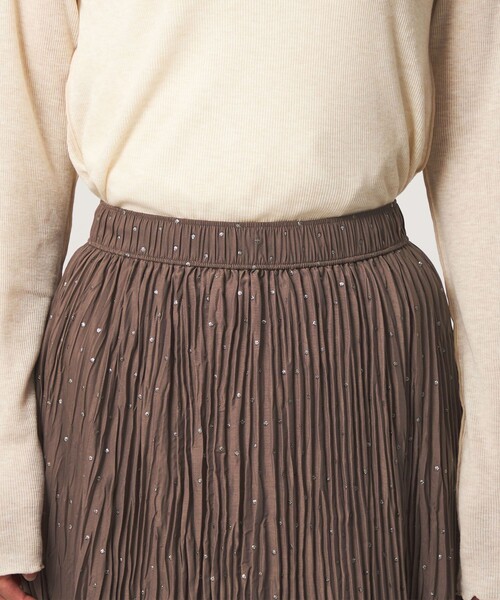 green label relaxing（グリーンレーベルリラクシング）の「［size SHORT/TALLあり］ドット プリーツ スカート（スカート・レディース・ネイビー/ライトグレー/ブラウン・FREE/SHORT/TALL）」の19枚目の写真