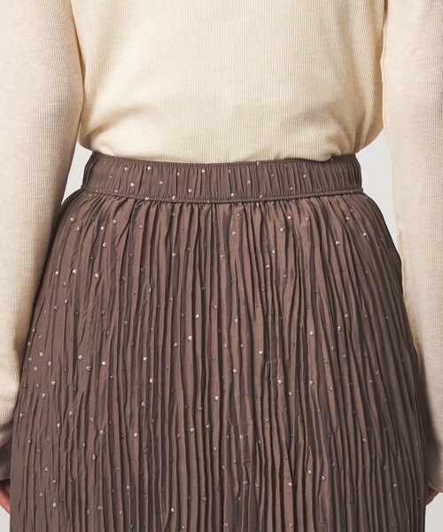 green label relaxing（グリーンレーベルリラクシング）の「［size SHORT/TALLあり］ドット プリーツ スカート（スカート・レディース・ネイビー/ライトグレー/ブラウン・FREE/SHORT/TALL）」の20枚目の写真