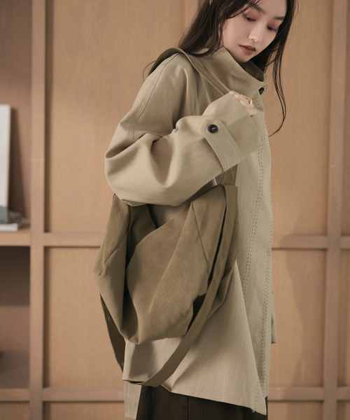 LAULEN(ローレン)の「soft drape shoulder bag /ソフトドレープショルダーバッグ(ショルダーバッグ・レディース・ブラウン/ベージュ/カーキ・FREE)」の8枚目の写真