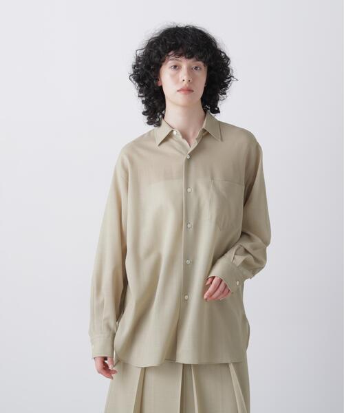 YLEVE(イレーヴ)の「YLEVE / 2/72 SUPER 100’s WOOL HIGH-TWIST VOILE SHIRT(シャツ/ブラウス・レディース・ベージュ/ブラウン系その他2・0/1)」の1枚目の写真