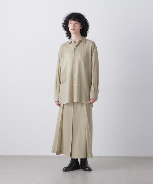 YLEVE(イレーヴ)の「YLEVE / 2/72 SUPER 100’s WOOL HIGH-TWIST VOILE SHIRT(シャツ/ブラウス・レディース・ベージュ/ブラウン系その他2・0/1)」の3枚目の写真