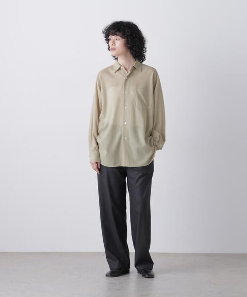 YLEVE(イレーヴ)の「YLEVE / 2/72 SUPER 100’s WOOL HIGH-TWIST VOILE SHIRT(シャツ/ブラウス・レディース・ベージュ/ブラウン系その他2・0/1)」の4枚目の写真