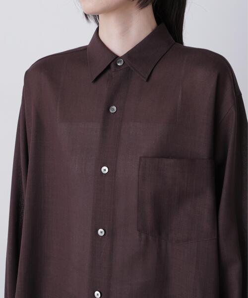 YLEVE(イレーヴ)の「YLEVE / 2/72 SUPER 100’s WOOL HIGH-TWIST VOILE SHIRT(シャツ/ブラウス・レディース・ベージュ/ブラウン系その他2・0/1)」の15枚目の写真