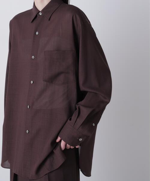 YLEVE(イレーヴ)の「YLEVE / 2/72 SUPER 100’s WOOL HIGH-TWIST VOILE SHIRT(シャツ/ブラウス・レディース・ベージュ/ブラウン系その他2・0/1)」の16枚目の写真