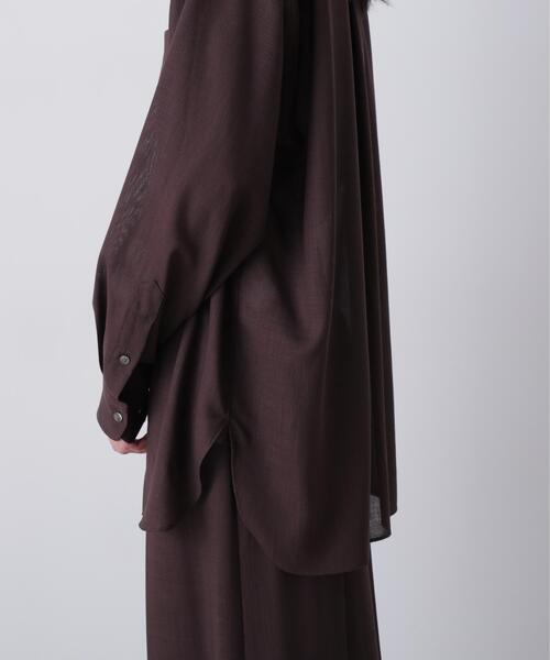 YLEVE(イレーヴ)の「YLEVE / 2/72 SUPER 100’s WOOL HIGH-TWIST VOILE SHIRT(シャツ/ブラウス・レディース・ベージュ/ブラウン系その他2・0/1)」の17枚目の写真