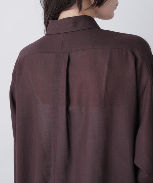 YLEVE(イレーヴ)の「YLEVE / 2/72 SUPER 100’s WOOL HIGH-TWIST VOILE SHIRT(シャツ/ブラウス・レディース・ベージュ/ブラウン系その他2・0/1)」の18枚目の写真