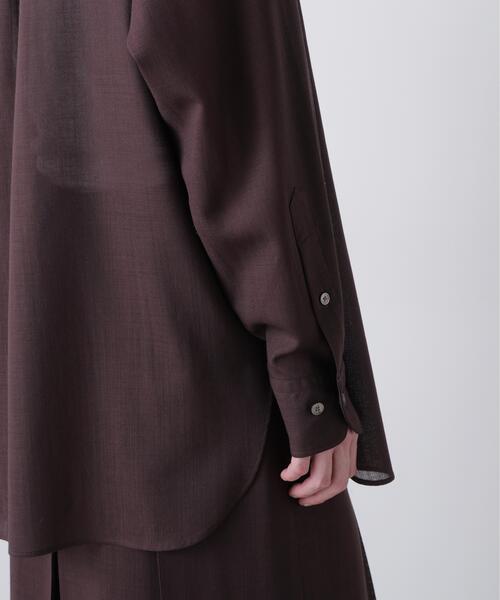 YLEVE(イレーヴ)の「YLEVE / 2/72 SUPER 100’s WOOL HIGH-TWIST VOILE SHIRT(シャツ/ブラウス・レディース・ベージュ/ブラウン系その他2・0/1)」の19枚目の写真