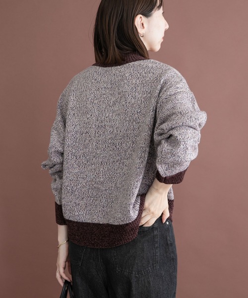 ITEMS URBANRESEARCH(アイテムズ アーバンリサーチ)の「モールミックスハイネックトニット(ニット/セーター・レディース・ブラック/ベージュ/ボルドー・FREE)」の13枚目の写真