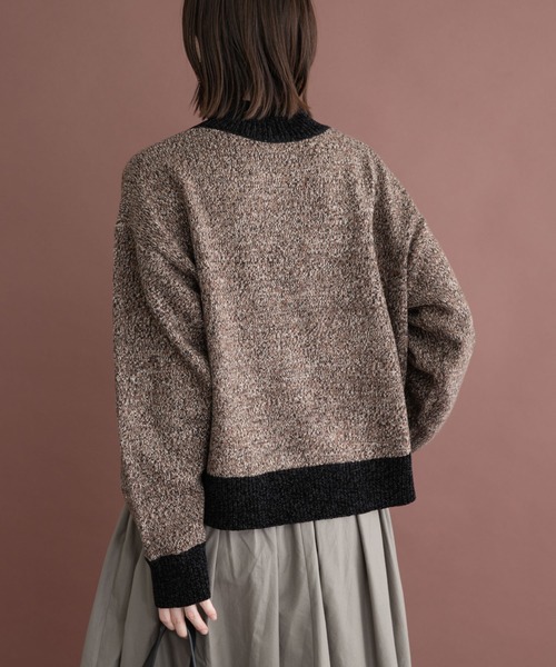 ITEMS URBANRESEARCH(アイテムズ アーバンリサーチ)の「モールミックスハイネックトニット(ニット/セーター・レディース・ブラック/ベージュ/ボルドー・FREE)」の19枚目の写真