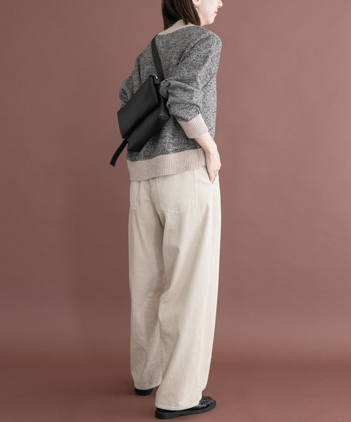 ITEMS URBANRESEARCH(アイテムズ アーバンリサーチ)の「モールミックスハイネックトニット(ニット/セーター・レディース・ブラック/ベージュ/ボルドー・FREE)」の10枚目の写真