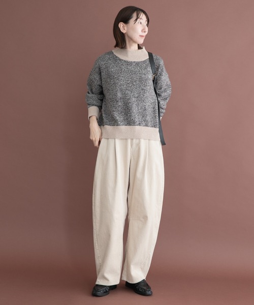 ITEMS URBANRESEARCH(アイテムズ アーバンリサーチ)の「モールミックスハイネックトニット(ニット/セーター・レディース・ブラック/ベージュ/ボルドー・FREE)」の11枚目の写真