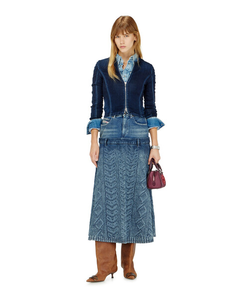 DIESEL（ディーゼル）の「ウィメンズ デニムロングスカート DE-VORYA-S1（デニムスカート・レディース・インディゴブルー・23inch/25inch/27inch）」の4枚目の写真