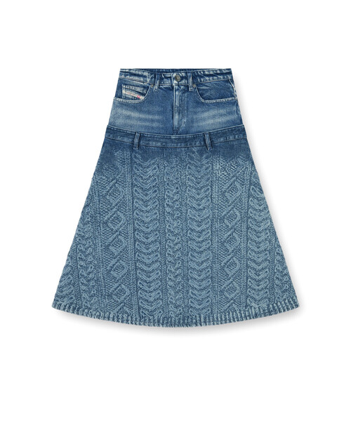 DIESEL（ディーゼル）の「ウィメンズ デニムロングスカート DE-VORYA-S1（デニムスカート・レディース・インディゴブルー・23inch/25inch/27inch）」の5枚目の写真