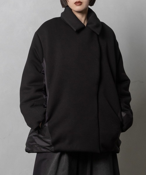 MARECHAL TERRE(マルシャルテル)の「テーラードブルゾンコート(ピーコート・レディース・ブラック/ネイビー/サンドベージュ/ブラウン・MEDIUM)」の1枚目の写真