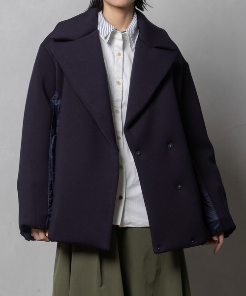 MARECHAL TERRE(マルシャルテル)の「テーラードブルゾンコート(ピーコート・レディース・ブラック/ネイビー/サンドベージュ/ブラウン・MEDIUM)」の13枚目の写真
